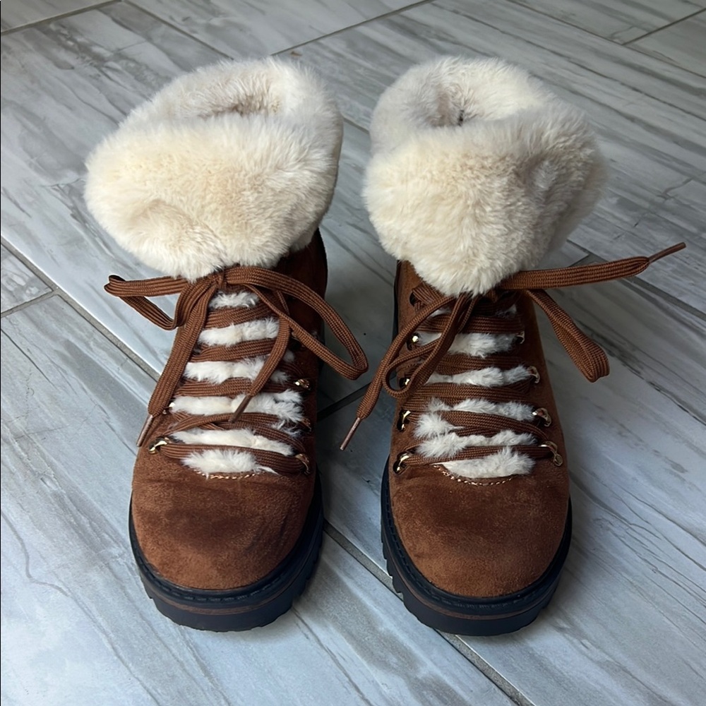 Winter Shearling Suede Booties